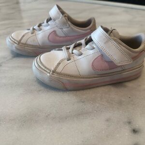 Nike One Check White and Pink Shoes- 9c girls